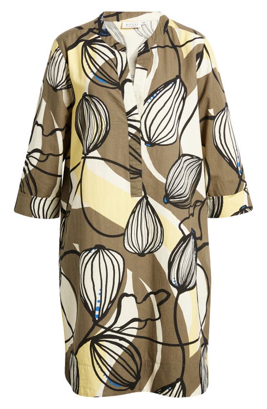 Masai Copenhagen Nokolo Print Linen Dress In Raffia | ModeSens