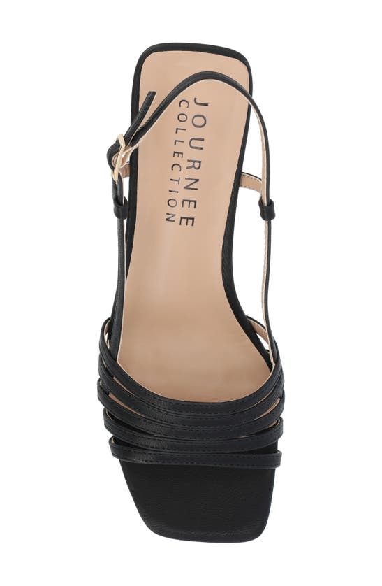 Journee Collection Shayana Block Heel Slingback Sandal In Black