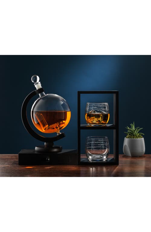JOYJOLT JOYJOLT EXECUTIVE COMPUTER GLASS DECANTER, ETCHED GLASS & DISPLAY SET