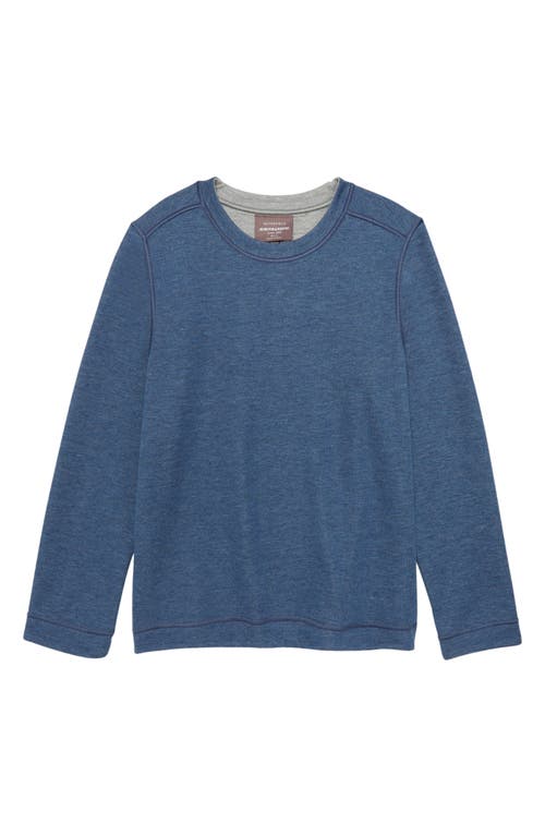 Johnston & Murphy Kids' Reversible Cotton Blend Sweatshirt In Blue