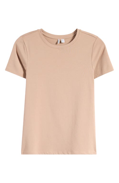 Shop Nordstrom Pima Cotton Blend Crewneck T-shirt In Tan Natural