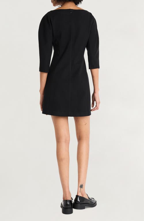 Shop Luxely Boat Neck Minidress In Meteorite