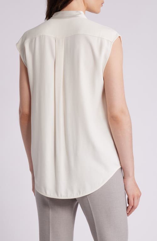 Shop Hugo Boss Boss Bonelia Front Wrap Top In Soft Cream