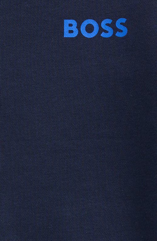 Shop Bosswear Boss Kidswear Kids' Logo Crewneck Sweatshirt In Navy