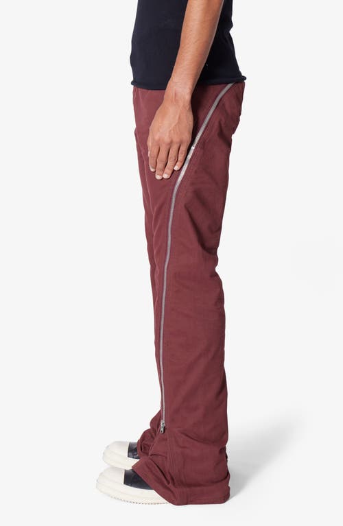 Mnml D519 Zip Flare Leg Jeans In Red