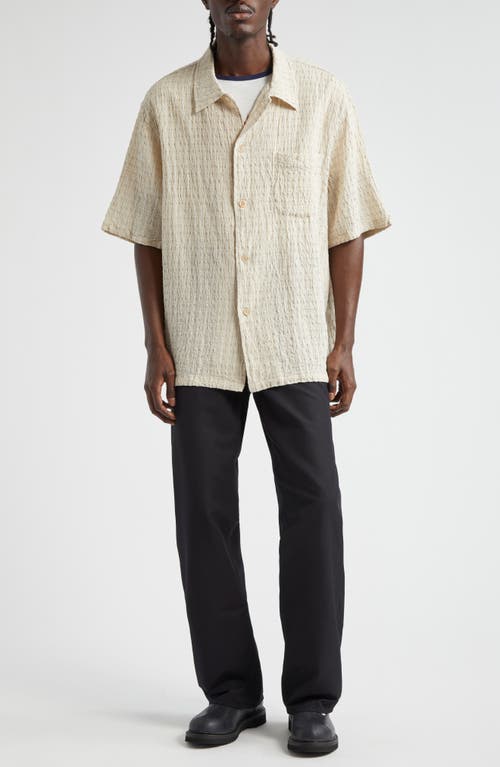 Shop Our Legacy Boxy Cotton Seersucker Shirt In Light Authentic Seersucker