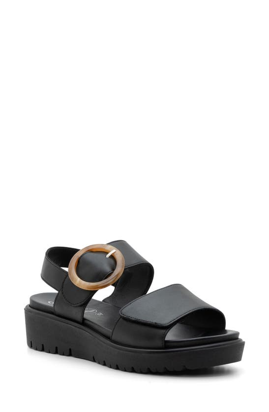 Shop Ara Bridgeport Wedge Sandal In Black