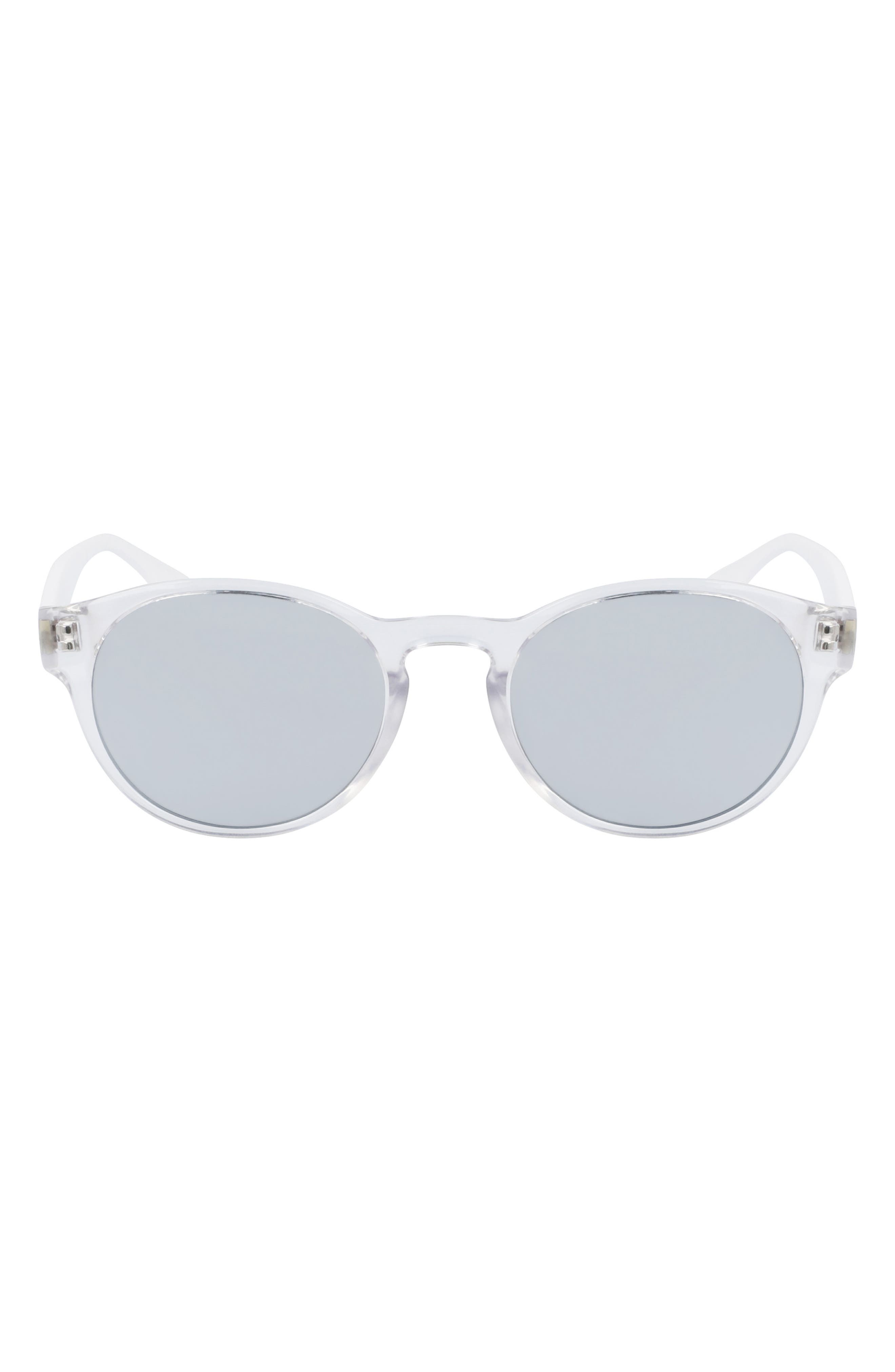 UPC 886895509244 product image for Converse Malden 51mm Round Sunglasses in Crystal Clear /Silver Mirror at Nordstr | upcitemdb.com