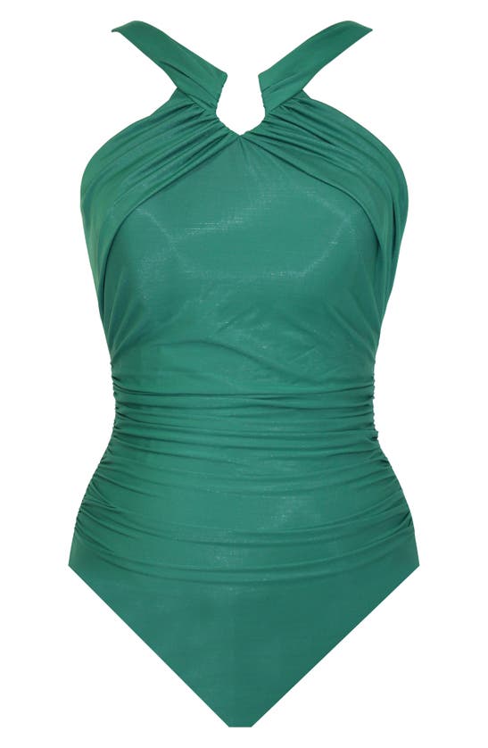 Shop Miraclesuit ® Rock Solid Aphrodite One-piece Swimsuit In Malachite Green