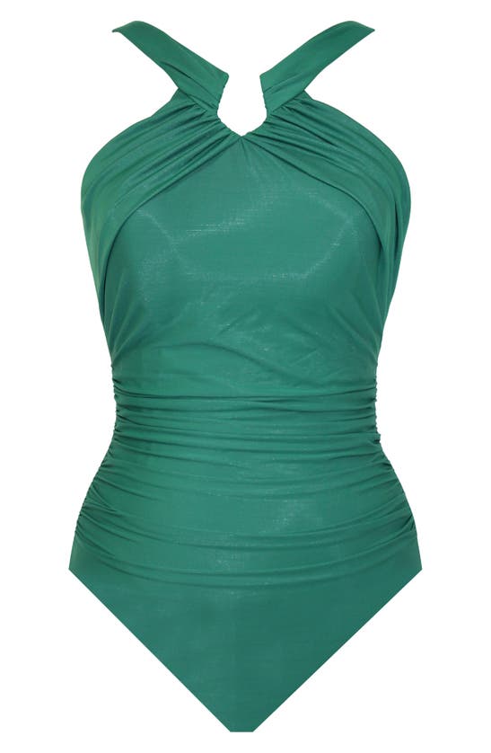 Miraclesuit Rock Solid Aphrodite One-piece Swimsuit In Malachite Green