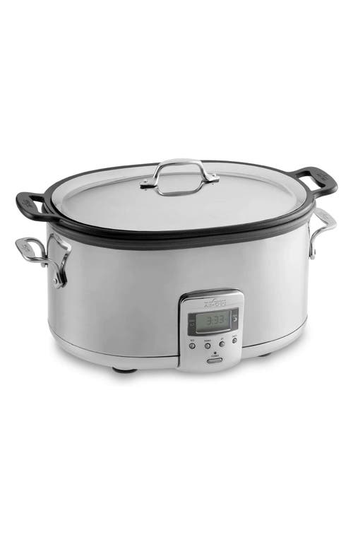 Crock-Pot Portable 7 Quart Slow Cooker with Locking Lid and Auto Adjust Cook  Time Technology, Stainless Steel
