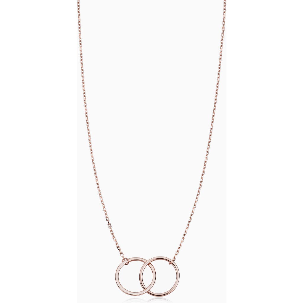 Oradina Women's 14k Rose Solid Gold Forever Linked Necklace In Rose Gold