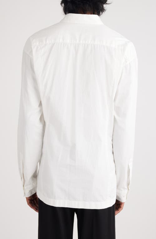 Shop Dries Van Noten Coulter Pin Detail Cotton Button-up Shirt In Off White