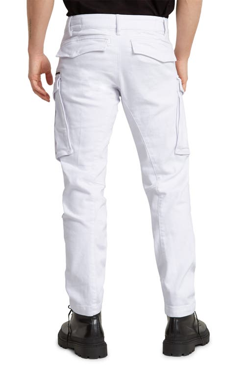 Shop G-star Rovic Zip 3d Tapered Fit Cargo Pants In Paper White Gd