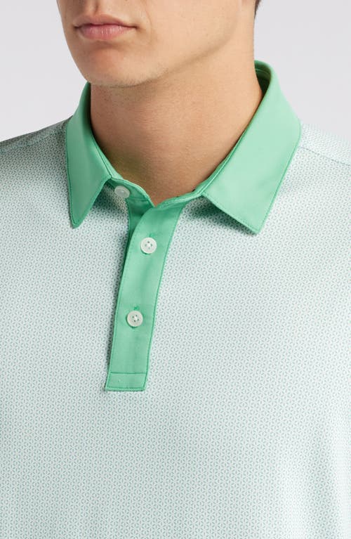 Shop Mizzen + Main Mizzen+main Versa Performance Polo In Lime Triangle Geo