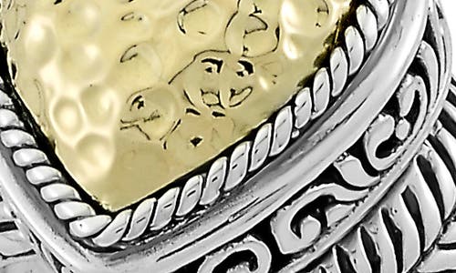 Samuel B. Hammered Heart Ring In Silver/gold - Heart