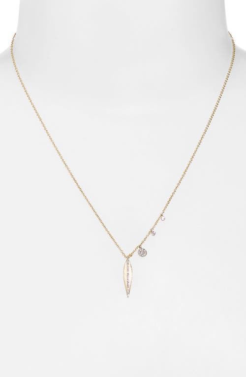 Meira T Leaf Pendant Necklace In Yellow