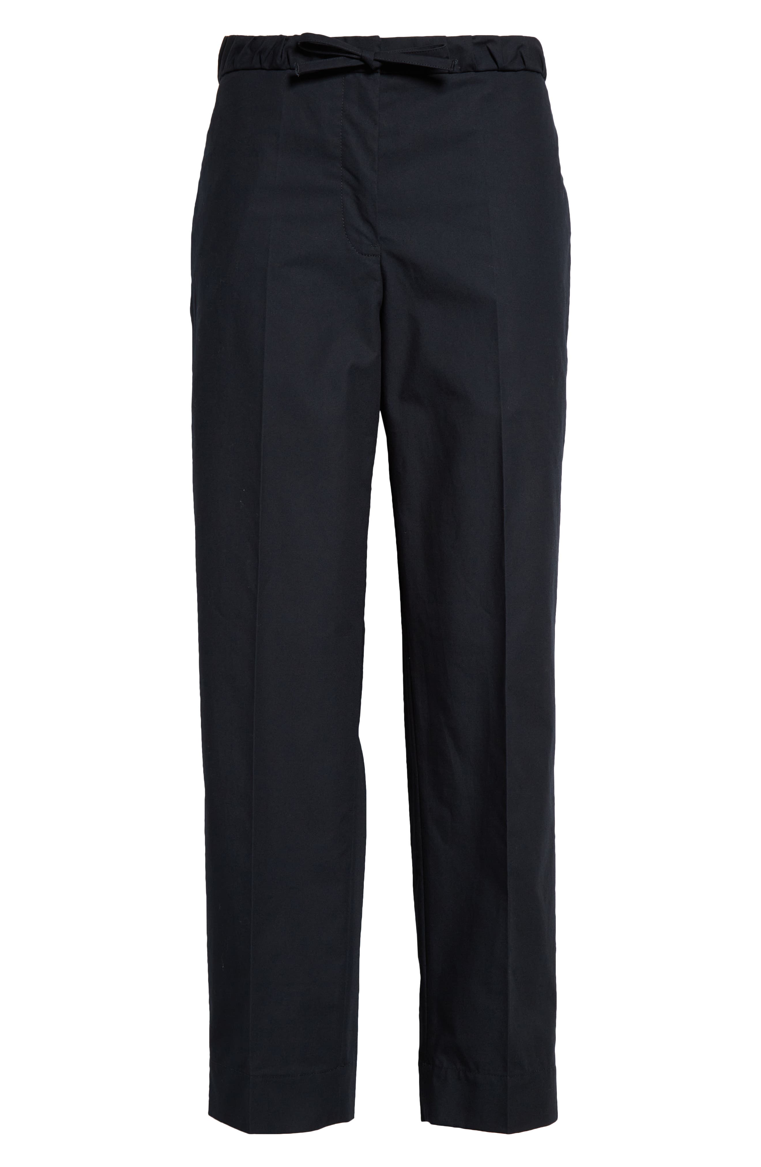Jil Sander Organic Cotton Drawstring Trousers in Midnight