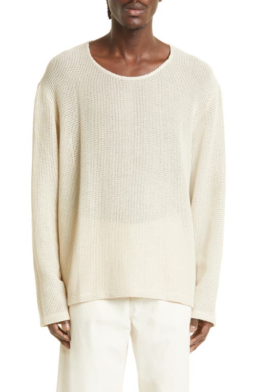 OUR LEGACY Oversize Open Stitch Double Lock Sweater in Metallic