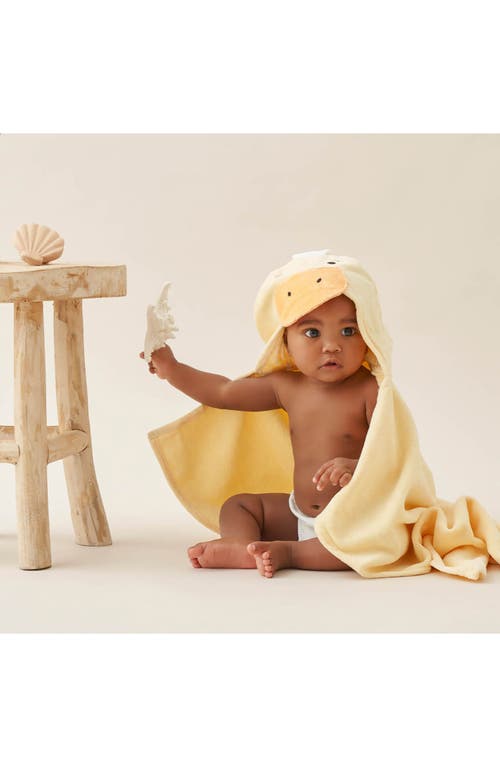 Elegant Baby Terry Velour Hooded Duck Towel In Duck