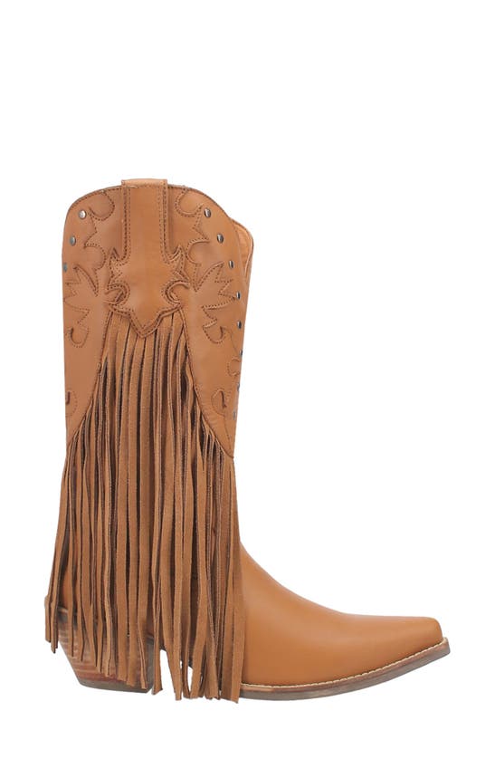 Shop Dingo Hoedown Fringe Western Boot In Camel