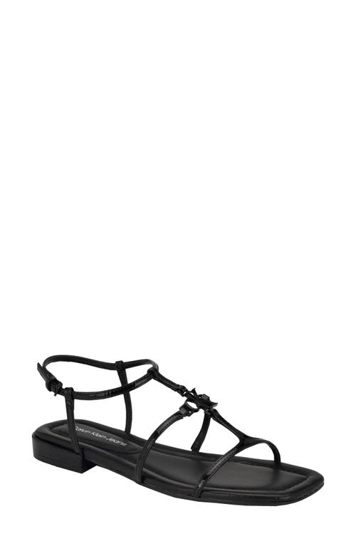 Calvin Klein Sindy Ankle Strap Sandal in Black 01 at Nordstrom, Size 7