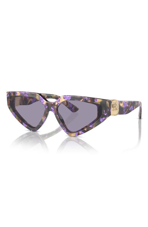 Shop Dolce & Gabbana Dolce&gabbana 59mm Butterfly Sunglasses In Grey