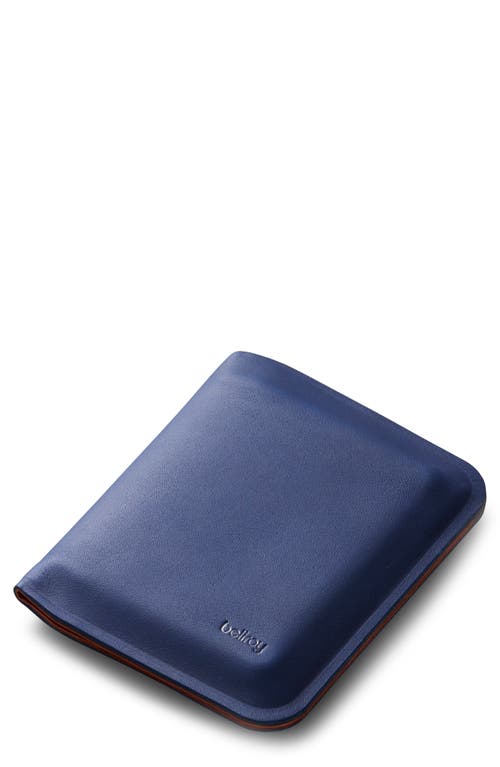 Apex Note Sleeve RFID Leather Bifold Wallet in Indigo