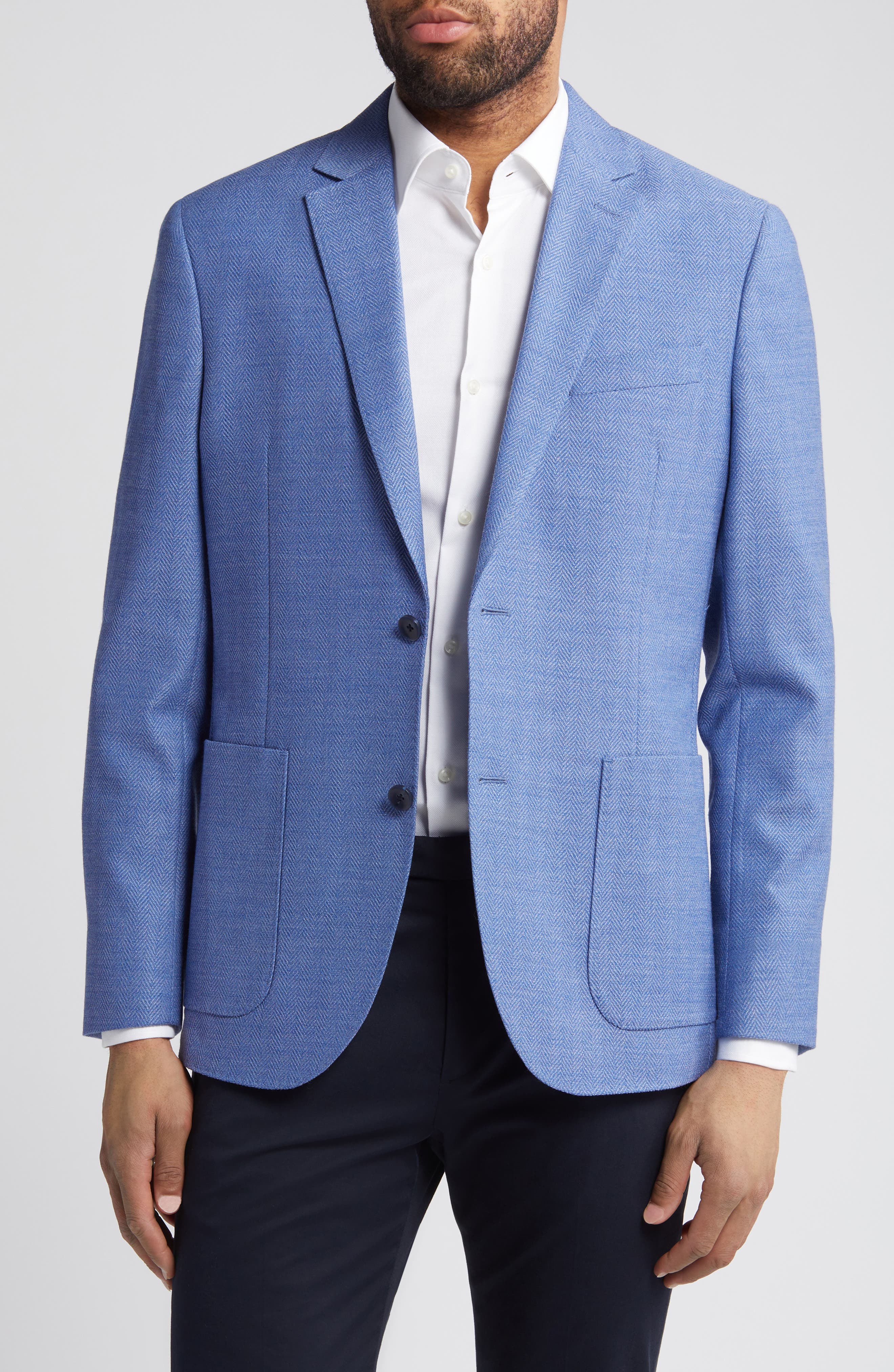 Prada cargo pockets wool blazer - Blue