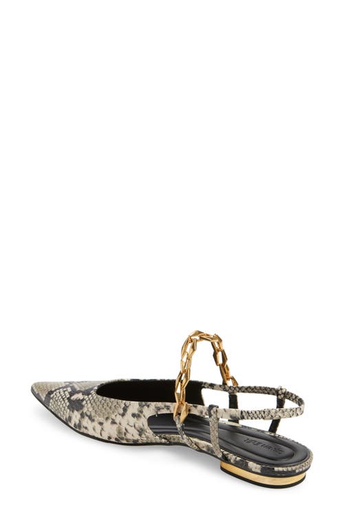 OPEN EDIT OPEN EDIT OLYMPIA SNAKESKIN EMBOSSED SLINGBACK FLAT