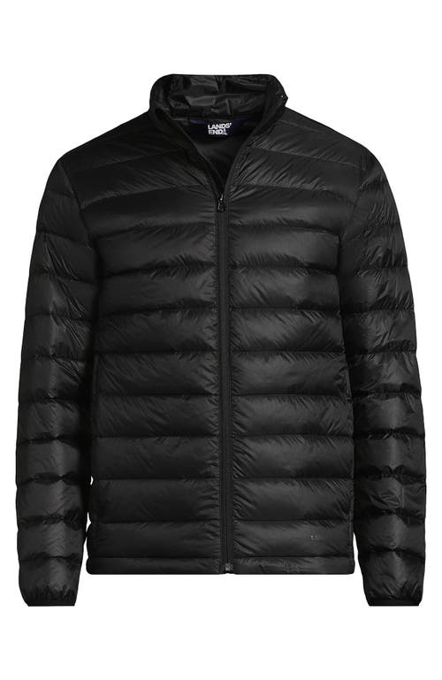 Shop Lands' End Wanderweight Ultralight Packable Down Jacket In Black