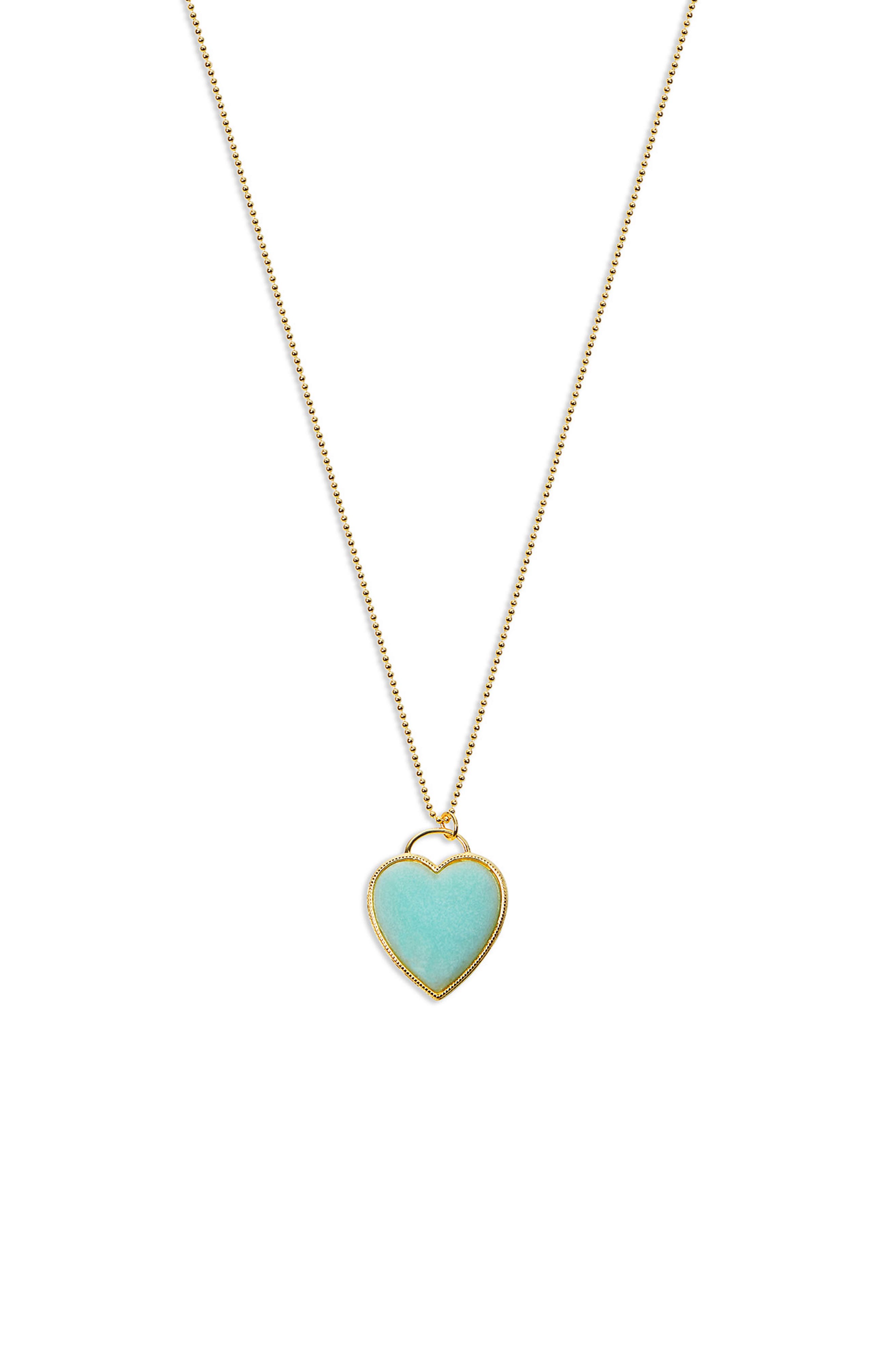 Sterling Silver necklace Heart of Summer Amazonite Pale Blue Blue Black Tan