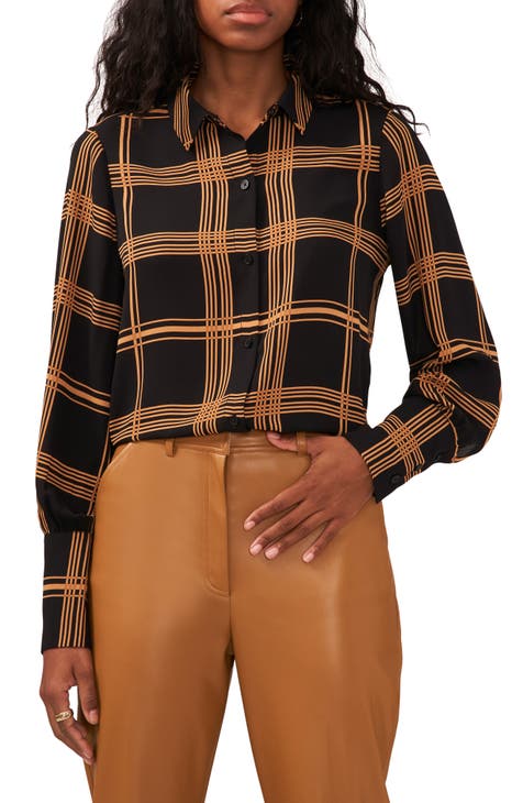 Split Flannel Button Down - Brown/Orange – Refried Apparel