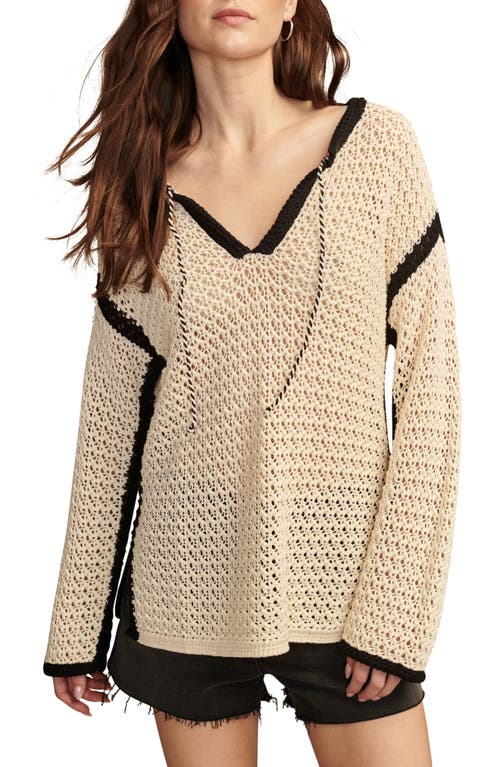 Lucky Brand Oversize Open Stitch Tunic Sweater Tofu at Nordstrom,