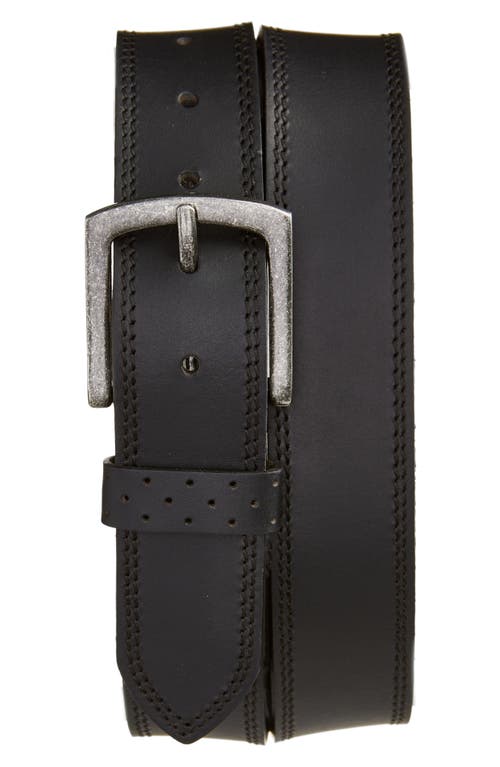 Jarvis Leather Belt in Black