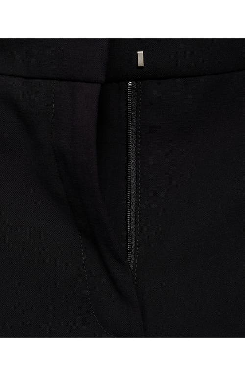 Mango Pleated Wide Leg Pants In Black