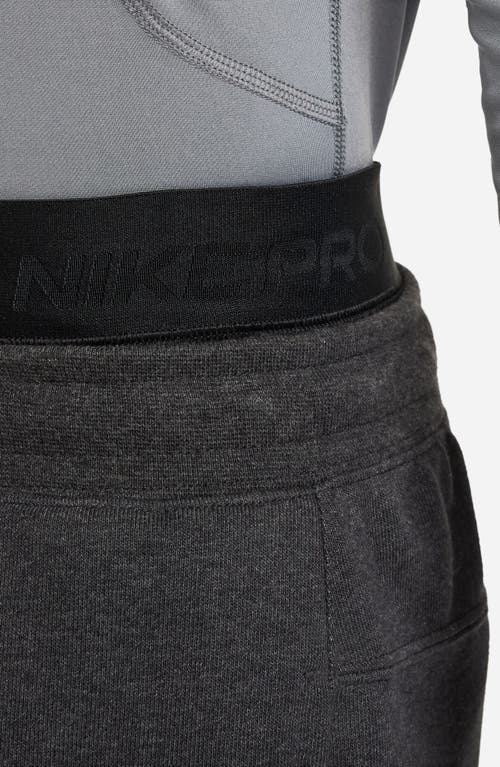 Nike Big Boys Pro Dri-fit Stretch Performance Leggings In Smoke Grey/smoke Grey/black