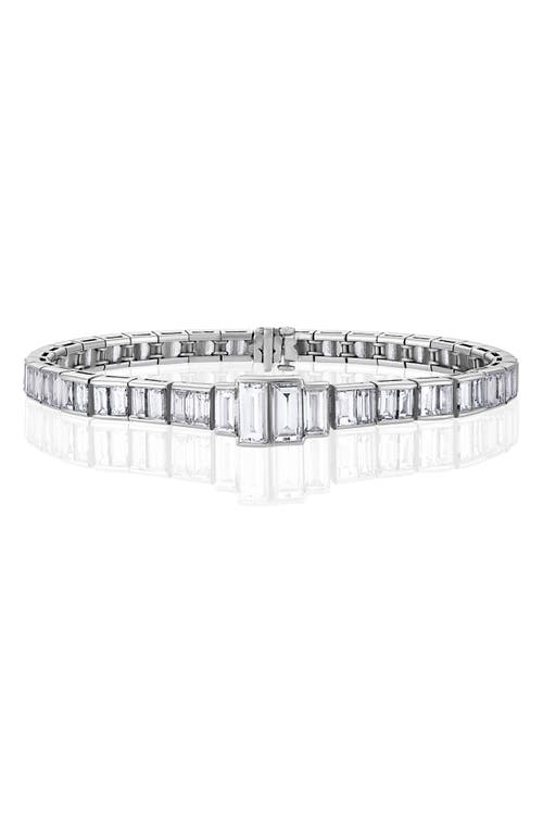 Icon Diamond Lovers Line Bracelet in Platinum