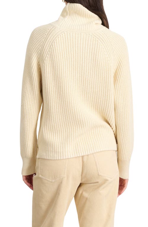 Shop Alex Mill Chelsea Cotton & Cashmere Turtleneck Sweater In Ivory