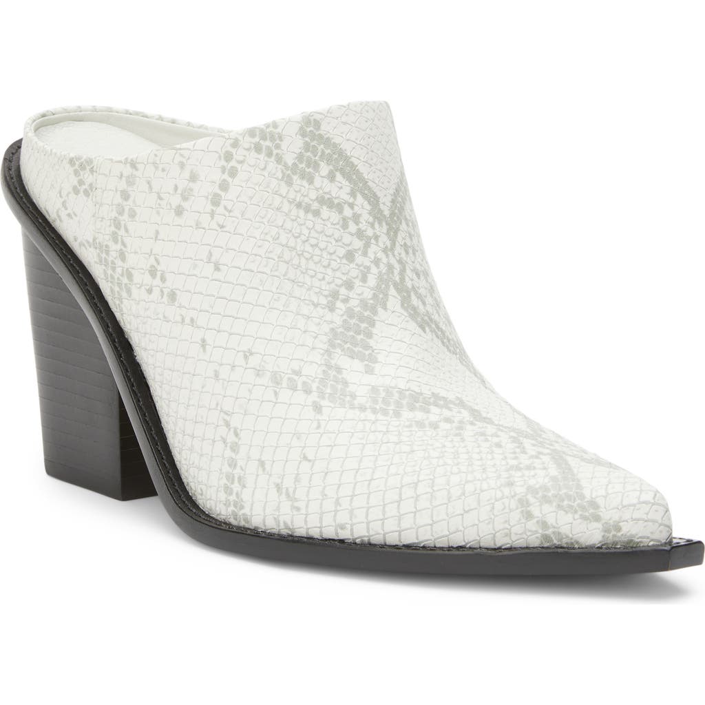 Matisse Deena Pointed Toe Mule In White Snk