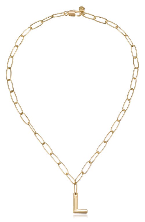 Ettika Initial Pendant Necklace in Gold - L at Nordstrom