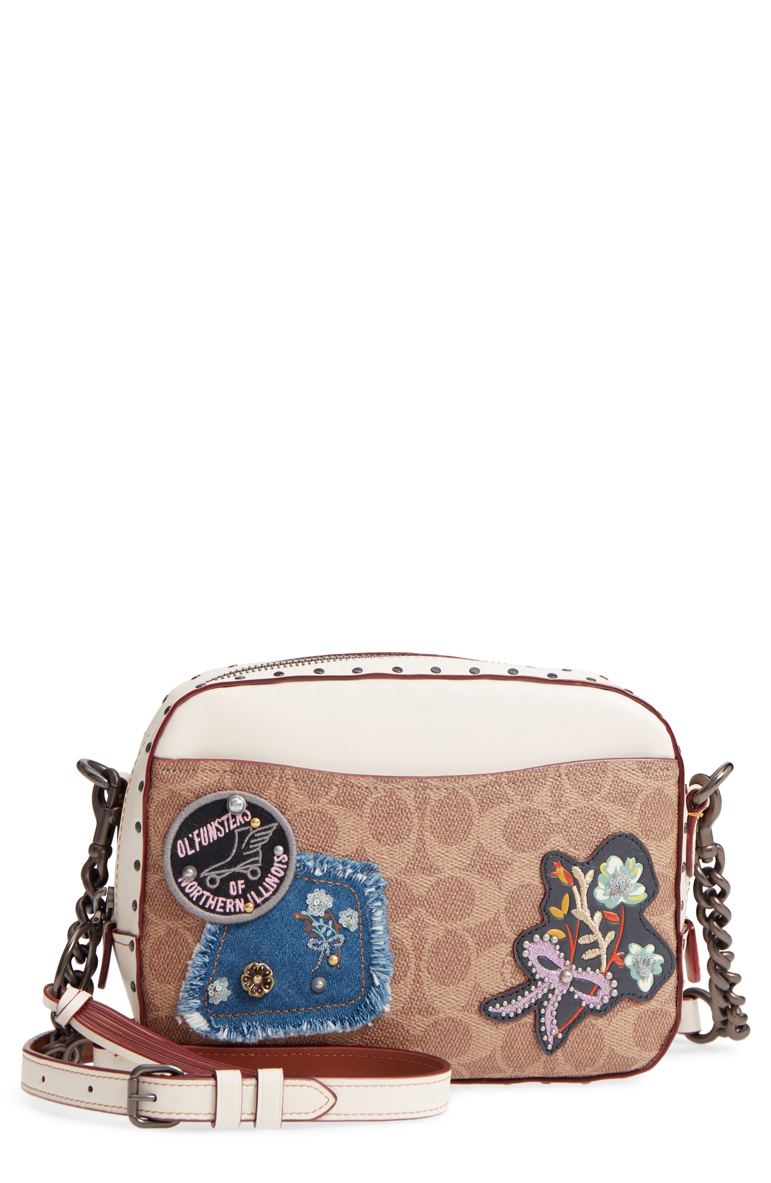 coach tote with patches