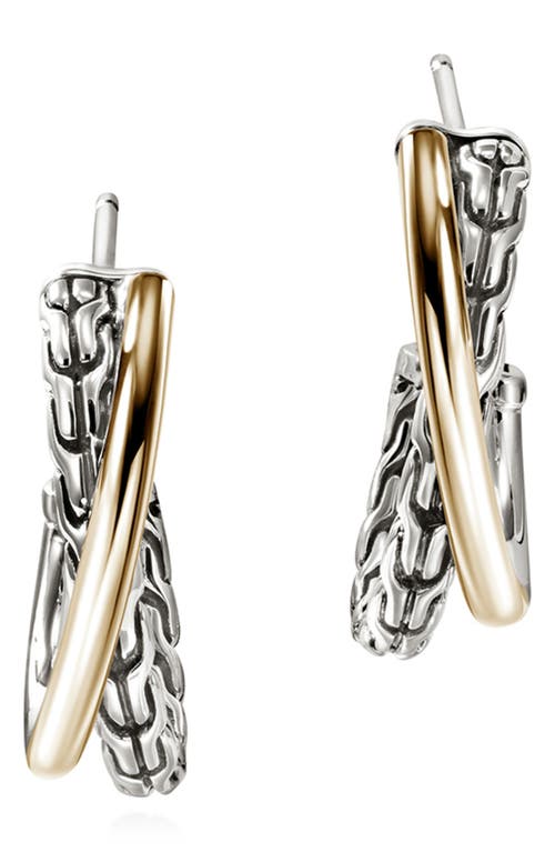 Shop John Hardy Jh Essential Crossover Earring, Gold, Sterling Silver In Silver/gold