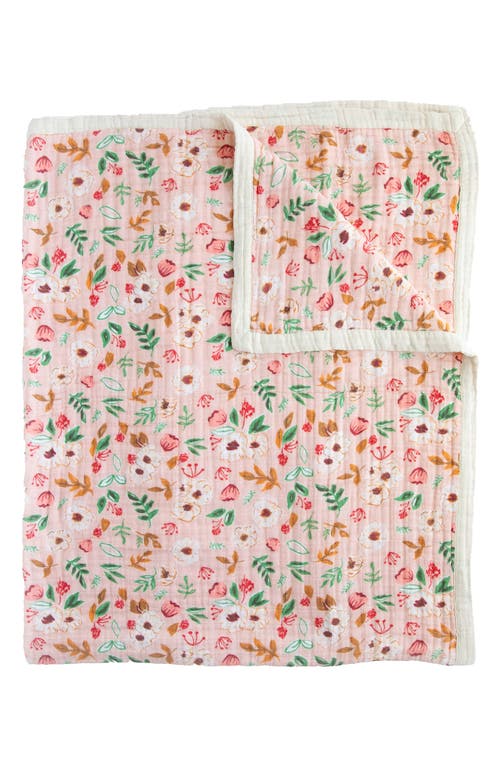 little unicorn Kids' Cotton Muslin Quilted Throw in Vintage Floral at Nordstrom
