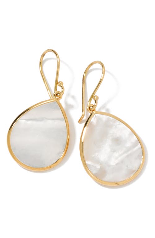 Shop Ippolita Rock Candy Mini Mother Of Pearl Teardrop Earrings In Yellow Gold/mother Of Pearl