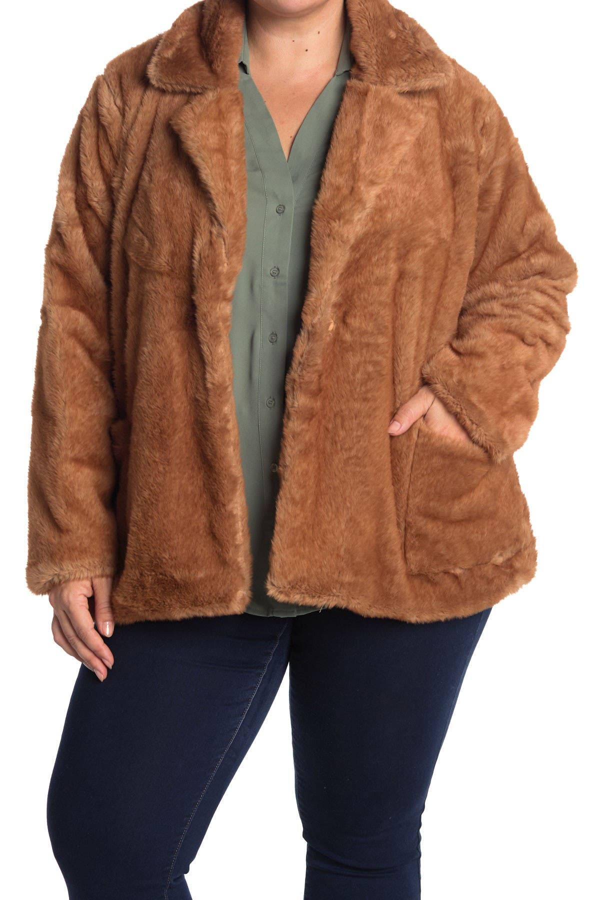 women's plus size designer coats