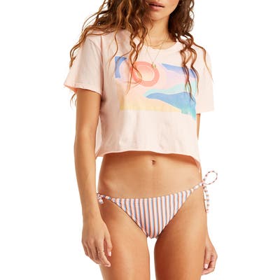 Billabong Artist View Graphic Crop Tee, Coral