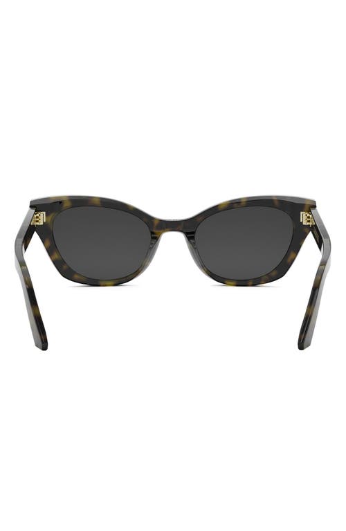 Shop Dior Midnight B2i 51mm Cat Eye Sunglasses In Dark Havana/smoke