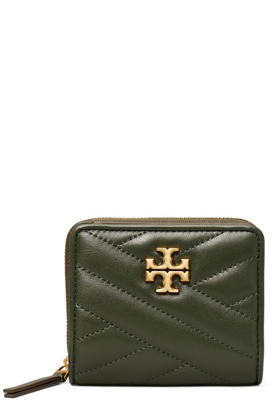 Kira Chevron Quilted Bifold Wallet In Sycamore / Rolled Gold