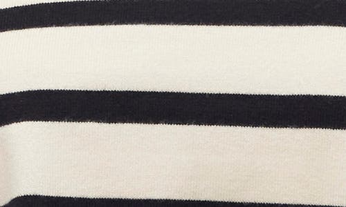 Vero Moda Saba Stripe Sweater In Birch Stripes Black